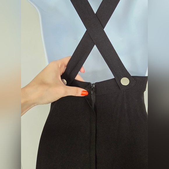 NWOT Collectif Kayden Black Bengaline Dungaree Overalls XXS - Picture 10 of 11